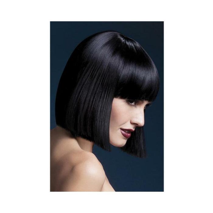 Smiffy Fever Wig Lola Black Blunt Cut Bob 12 inches Long