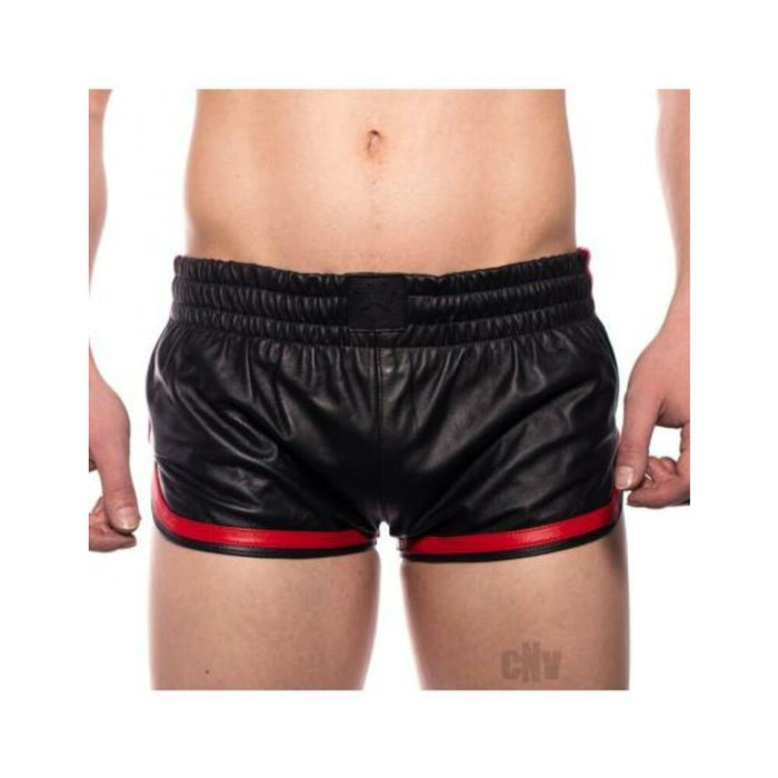 Prowler Red Leather Sport Shorts Redxxxl