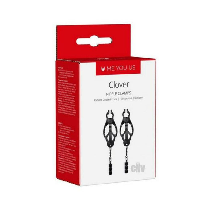 Me You Us Clover Nipple Clamps Black | SexToy.com