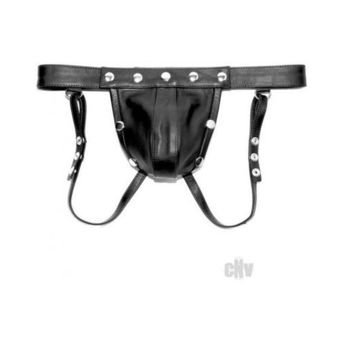 Prowler Red Leather Harn Jock Blk Md