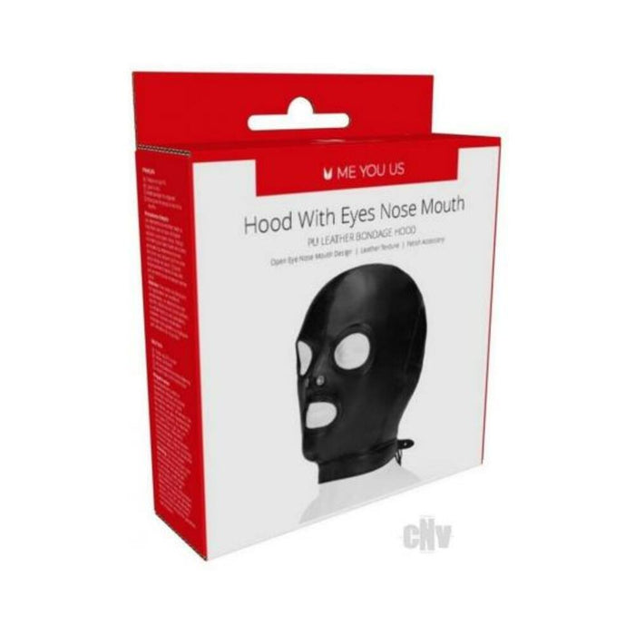 Myu Hood With Eyes Nose Mouth Black