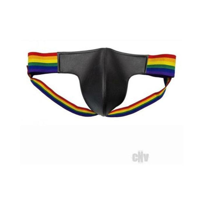 Leather Jock W/ Pride Stripes Sm | SexToy.com
