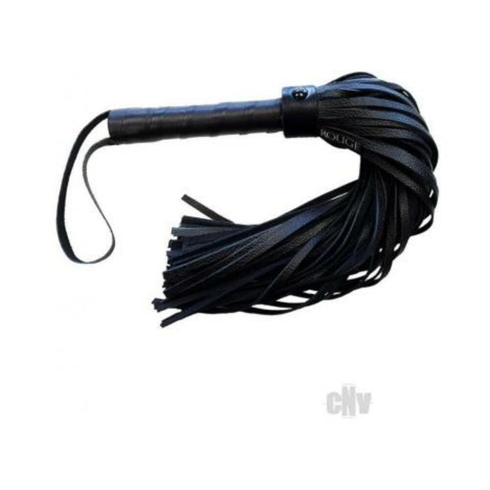 Long Leather Flogger Black