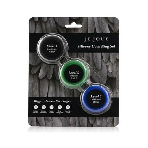 Je Joue 3-pack Silicone C-rings Black/green/blue | SexToy.com