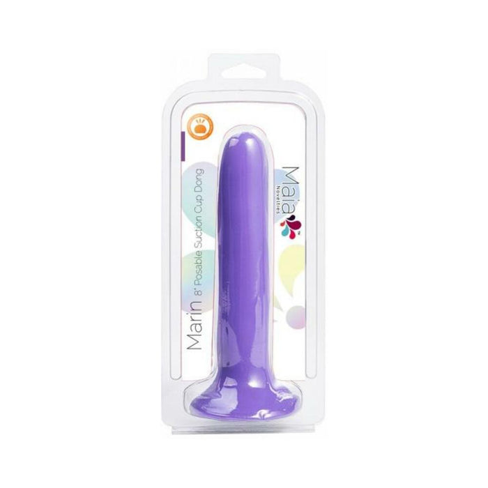 Marin 8 In Posable Silicone Dong Purple