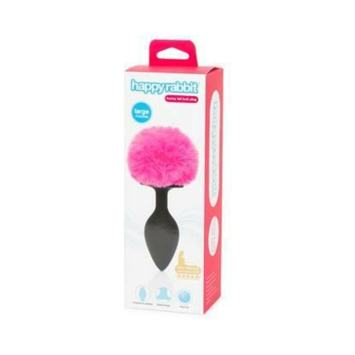 Happy Rabbit Non-vibrating Butt Plug Large Black/pink | SexToy.com