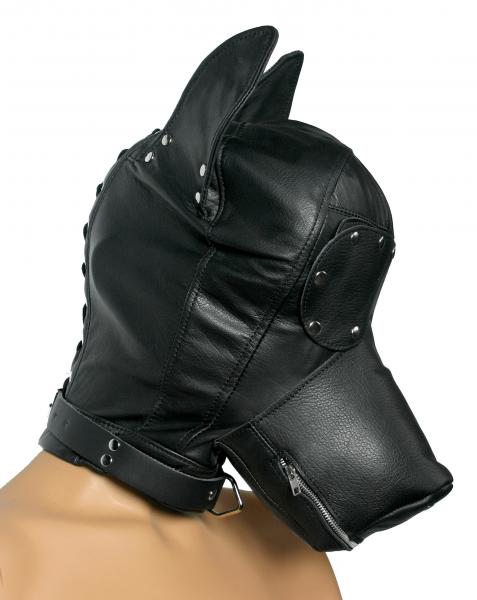 Ultimate Leather Dog Hood Black | SexToy.com