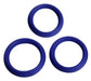 3 Piece Silicone Erection Rings - Blue | SexToy.com