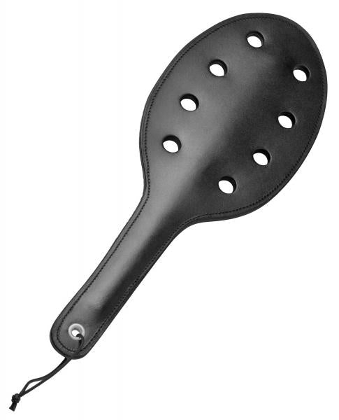 Strict Leather Rounded Paddle With Holes | SexToy.com