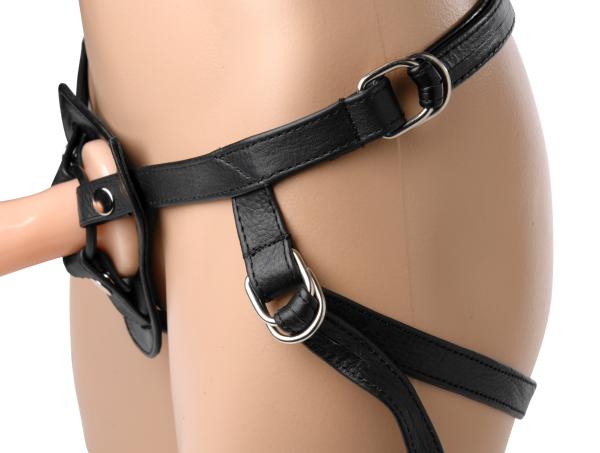 Premium All Access Leather Strap On Harness