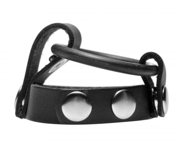 Leather Cock Ring Harness
