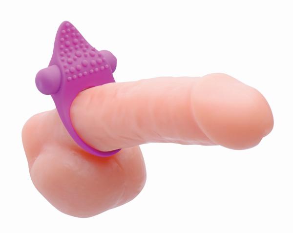 Versa Tingler Cock Ring, Finger Vibe Clit Stim Purple | SexToy.com