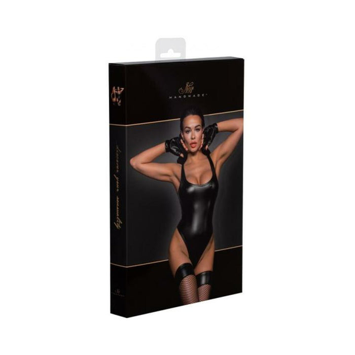 Noir Handmade Powerwetlook Bodysuit With High-cut Bottom Hem Xl | SexToy.com