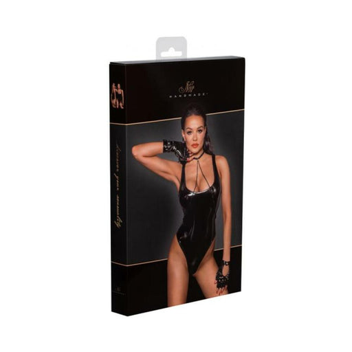 Noir Handmade Pvc Bodysuit With High-cut Bottom Hem M | SexToy.com