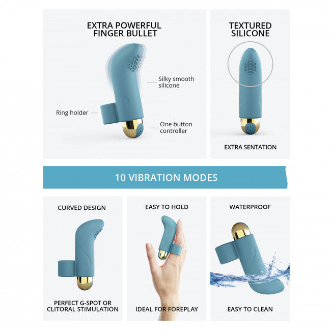 Love To Love Touch Me Blue Finger Vibrator | SexToy.com