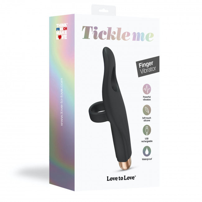Love To Love Tickle Me Finger Vibrator Noir | SexToy.com