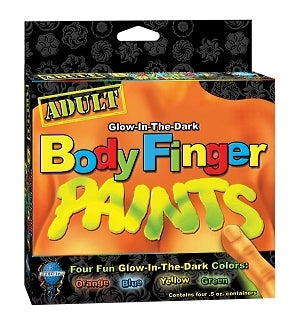 Body Finger Paints Glow In The Dark Assorted Colors | SexToy.com