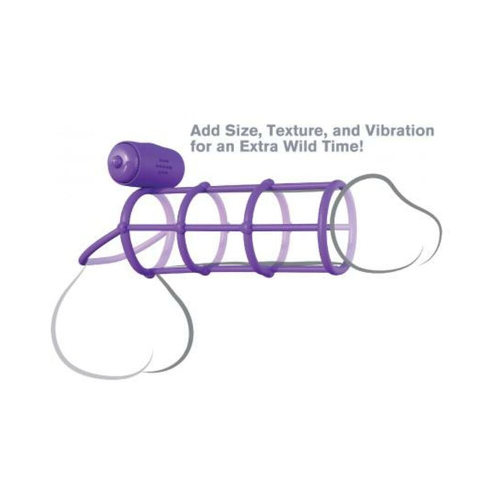 Fantasy C-Ringz Vibrating Climax Cage Purple | SexToy.com
