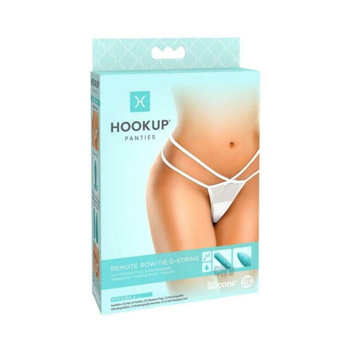 Hookup Remote Bow-tie G-string White Fits Size S-l | SexToy.com