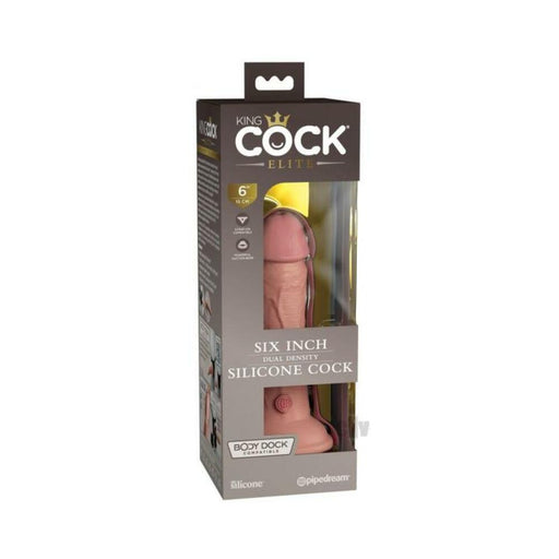 King Cock Elite Silicone Dual-density Cock 6 In. Light | SexToy.com