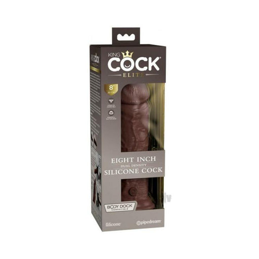 King Cock Elite Silicone Dual-density Cock 8 In. Brown | SexToy.com