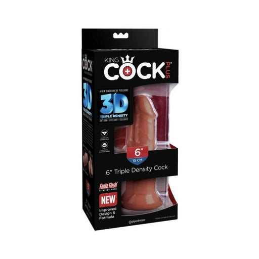 King Cock Plus 6 In. Triple Density Cock Brown | SexToy.com