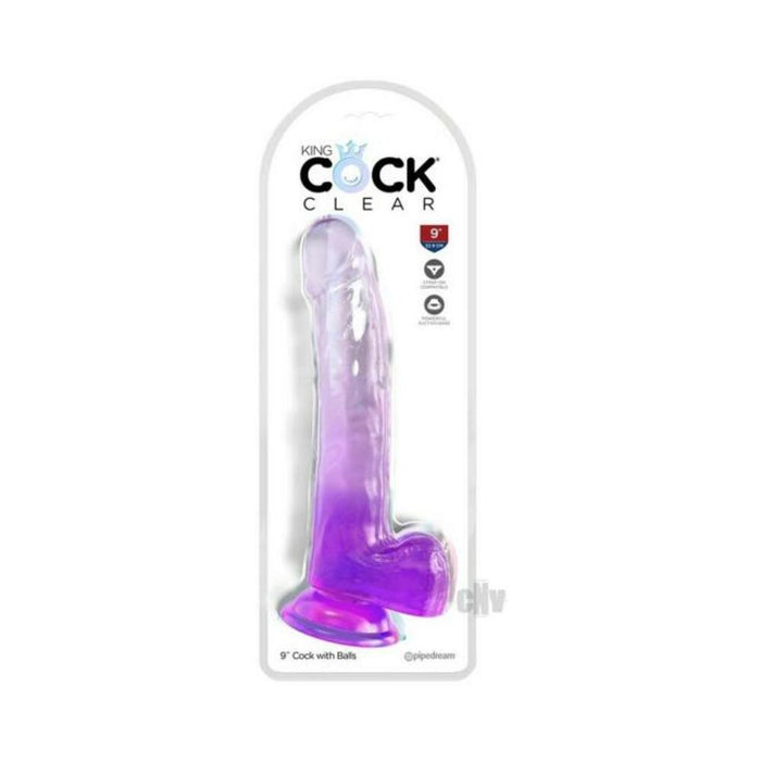 Kc 9 Cock Clear W/balls Purple