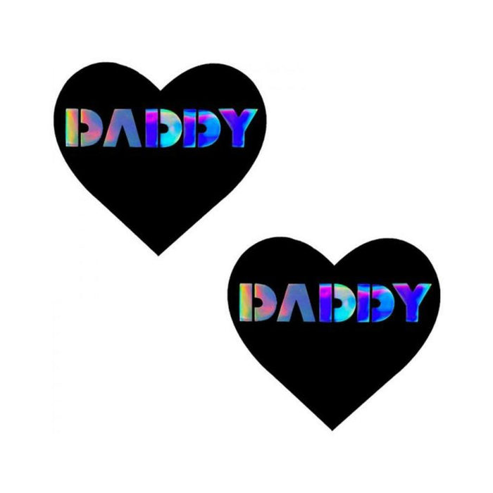 Neva Nude Pasty Daddy Heart Vinyl Black