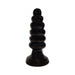 Rooster Vibrating Bubble Butt Ribbed Plug Black | SexToy.com