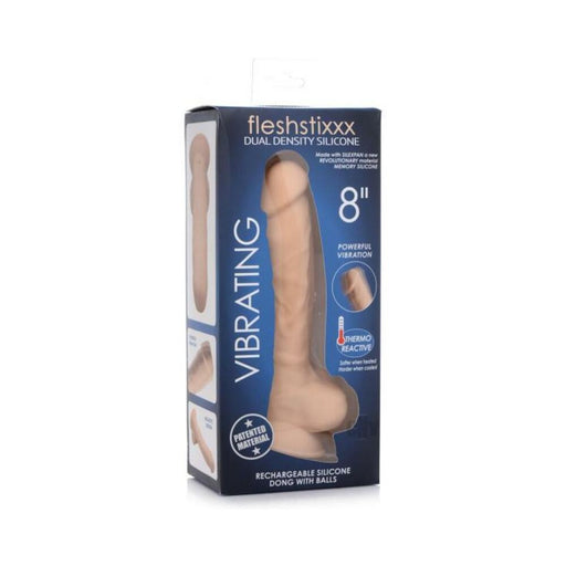 Fleshstixxx Vibrating Rechargeable Dong 8 In. Light | SexToy.com
