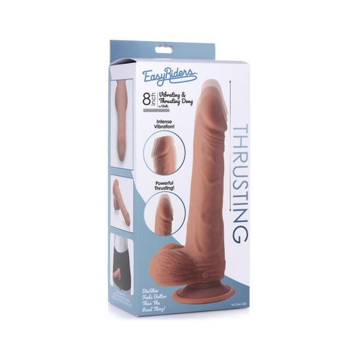 Easy Riders 8 Thrusting Dildo With Balls Medium | SexToy.com
