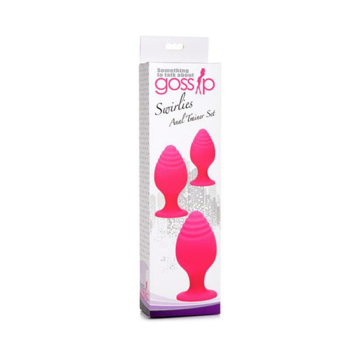 Gossip Swirlies Anal Plug Trio Set Silicone Magenta | SexToy.com