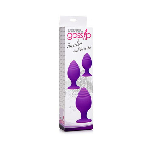 Gossip Swirlies Anal Plug Trio Set Silicone Violet | SexToy.com