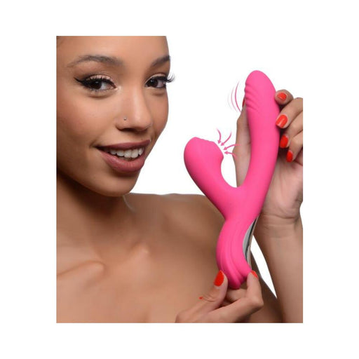 Power Bunny Shudders Suction Vibe Silicone Rechargeable Red | SexToy.com