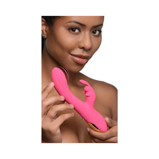 Power Bunny Huggers Rabbit Vibe Silicone Rechargeable Red | SexToy.com