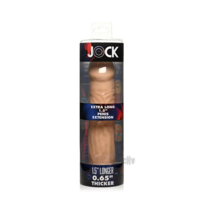 Jock Extra Long Penis Extension Sleeve 1.5in Light