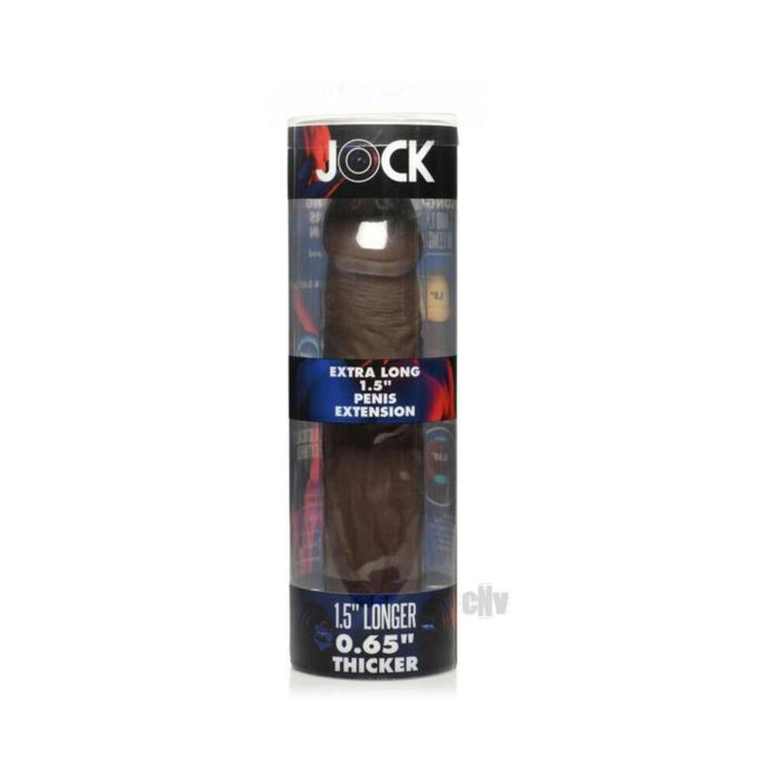 Jock Extra Long Penis Extension Sleeve 1.5in Dark