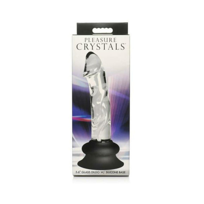 Pleasure Crystals 5.6 In. Glass Dildo With Silicone Base