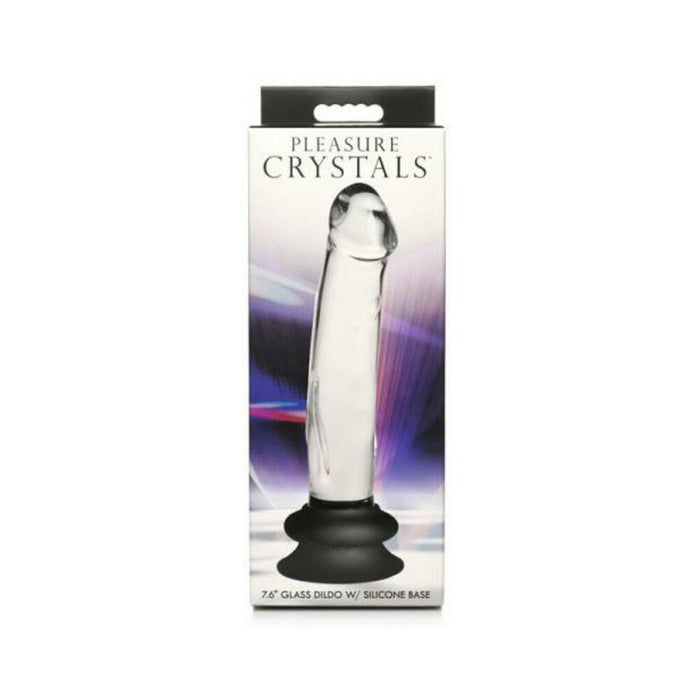 Pleasure Crystals 7.6 In. Glass Dildo With Silicone Base