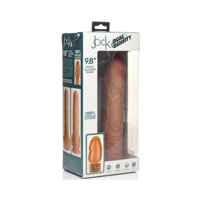 Jock Dual Dense Uncut Dildo 9.8 Tan