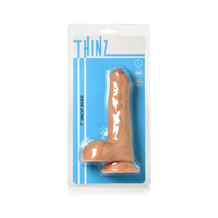 Thinz Uncut 6.5 In. Dildo With Balls Light