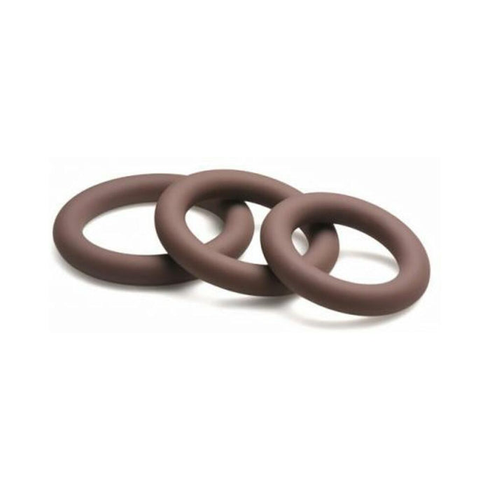 Jock Silicone Cock Ring 3-piece Set Dark