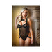 Tease Serafina Strappy Playsuit With Cage Detail And Snap Crotch Closure M/l Black | SexToy.com