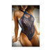 Vixen All I Ever Wanted Strappy Stretch Lace Teddy L/xl Navy | SexToy.com