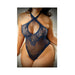 Vixen All I Ever Wanted Strappy Stretch Lace Teddy Qs Navy | SexToy.com
