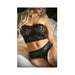 Vixen Perfect Match Scalloped Lace Bandeau Top And Matching Panty L/xl Black | SexToy.com
