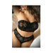Vixen Perfect Match Scalloped Lace Bandeau Top And Matching Panty Qs Black | SexToy.com