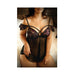 Vixen Dream Lover Caged Floral Babydoll With Matching Panty Qs Black/pink | SexToy.com