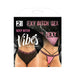 Vibes Sexy Bitch Buddy Pack 2 Pc. Cheeky Lace Panty & Strappy Thong L/xl Black/pink | SexToy.com