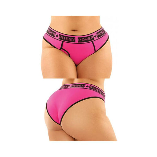 Vibes Pussy Power Buddy Pack 2 Pc. Micro Boyfriend Brief & Lace Thong Qs Black/pink | SexToy.com